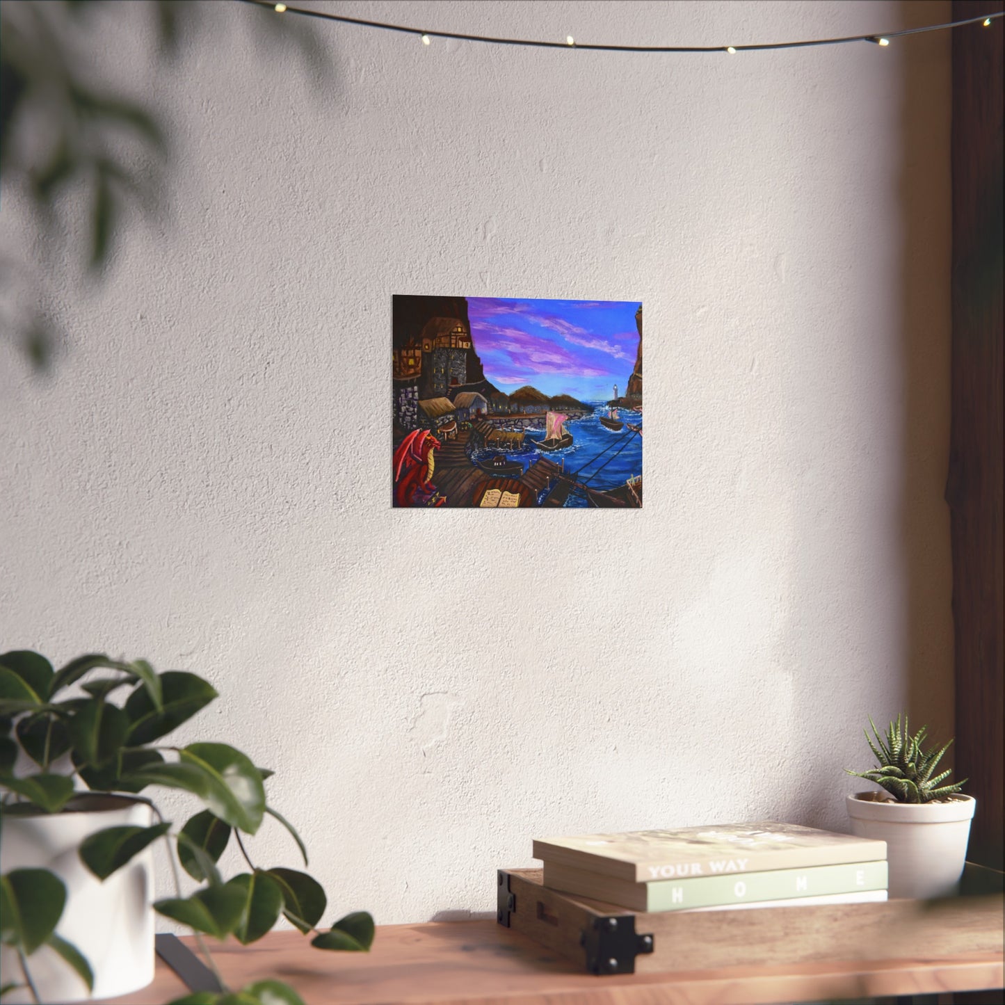 Tides of Lore Fine Art Print — Dragon & Sailboat Fine Art Print