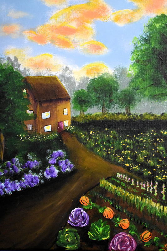 The Quiet Homestead – Original Acrylic Painting