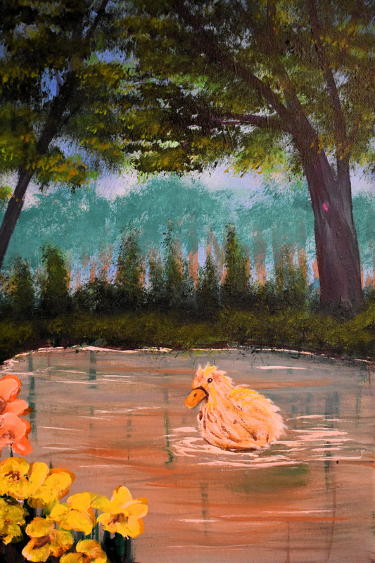 Golden Ripples – Original Acrylic Painting