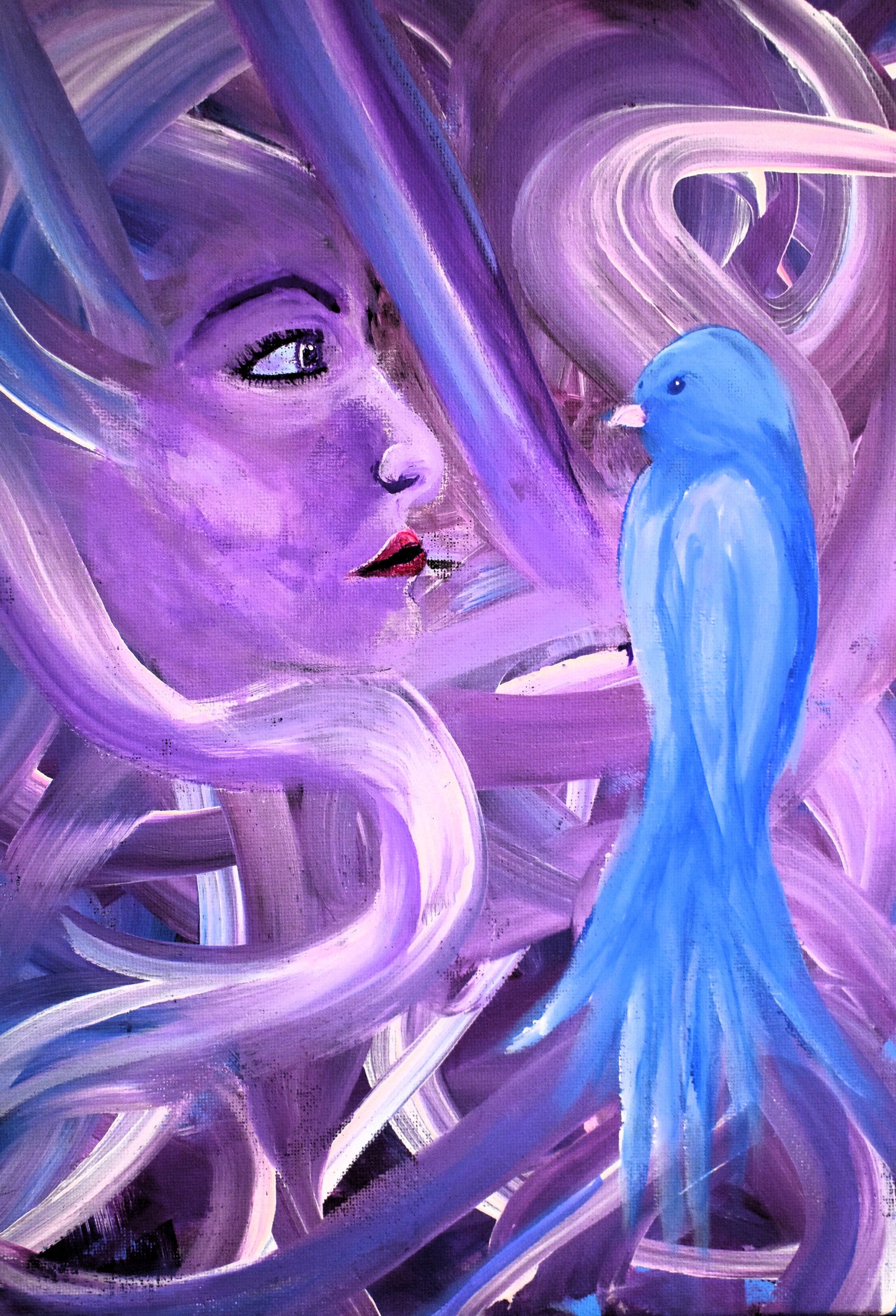 Violet Reverie – Original Fantasy Acrylic Painting